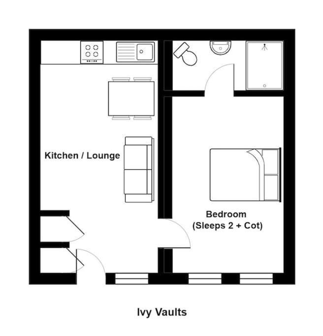 Unique 1 Bedroom Apartment-Bath Luaran gambar